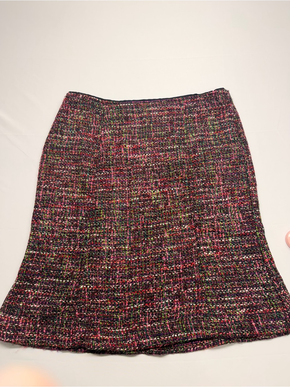 Talbots Petites 14P Multicolor Bouclé Tweed A-Line Skirt Wool Blend